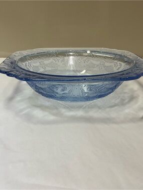 Vintage Indiana Glass Recollection Blue Soup/Salad Bowl Madrid Pattern